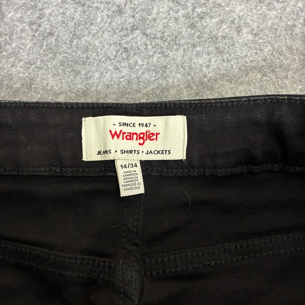 Wrangler Retro Mens Size 14 33x30 Black Bootcut Jeans Mid Rise Denim Pants 34x32